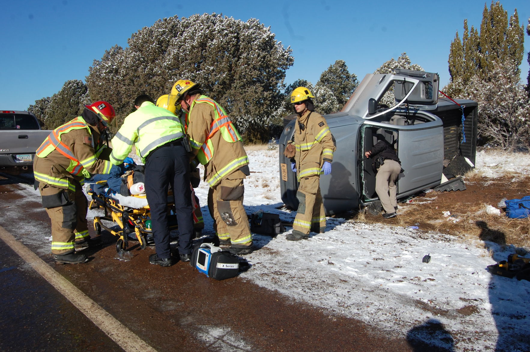 Rollover on slick road